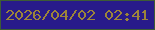 文字の大きさ：5、枠の色：3d5b35、背景の色：281a8a、文字の色：9c843a 無料ブログパーツのブログ時計
