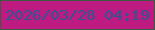 文字の大きさ：5、枠の色：3d5b43、背景の色：bd1a82、文字の色：305690 無料ブログパーツのブログ時計