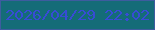 文字の大きさ：4、枠の色：3d5c9f、背景の色：146c78、文字の色：374cd5 無料ブログパーツのブログ時計