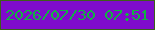 文字の大きさ：3、枠の色：3d5f1a、背景の色：7f0bcc、文字の色：11b341 無料ブログパーツのブログ時計