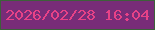 文字の大きさ：3、枠の色：3d603a、背景の色：782c78、文字の色：e74287 無料ブログパーツのブログ時計