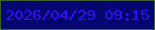 文字の大きさ：5、枠の色：3d6232、背景の色：050771、文字の色：330ff5 無料ブログパーツのブログ時計