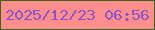 文字の大きさ：3、枠の色：3d641b、背景の色：ff8e8c、文字の色：8b52cd 無料ブログパーツのブログ時計