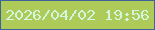 文字の大きさ：5、枠の色：3d649b、背景の色：aeca58、文字の色：d3f7de 無料ブログパーツのブログ時計
