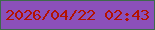 文字の大きさ：5、枠の色：3d6a4c、背景の色：8b50ba、文字の色：b31202 無料ブログパーツのブログ時計