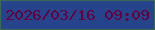 文字の大きさ：2、枠の色：3d6a55、背景の色：26448b、文字の色：64013c 無料ブログパーツのブログ時計