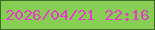 文字の大きさ：2、枠の色：3d6b28、背景の色：89ce54、文字の色：e23cc9 無料ブログパーツのブログ時計
