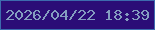 文字の大きさ：3、枠の色：3d6bae、背景の色：2b0d77、文字の色：849dc0 無料ブログパーツのブログ時計