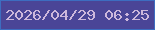 文字の大きさ：1、枠の色：3d6dc0、背景の色：4a4597、文字の色：cdb8dc 無料ブログパーツのブログ時計