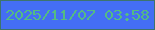 文字の大きさ：1、枠の色：3d746d、背景の色：446ef4、文字の色：54bb84 無料ブログパーツのブログ時計
