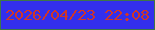文字の大きさ：3、枠の色：3d7746、背景の色：332fec、文字の色：d03629 無料ブログパーツのブログ時計
