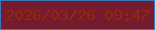 文字の大きさ：2、枠の色：3d77bb、背景の色：741c2d、文字の色：98260b 無料ブログパーツのブログ時計