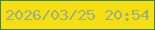 文字の大きさ：1、枠の色：3d844c、背景の色：f6de10、文字の色：96b287 無料ブログパーツのブログ時計