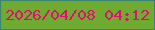 文字の大きさ：3、枠の色：3d8470、背景の色：6faa31、文字の色：dd106c 無料ブログパーツのブログ時計