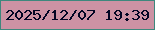 文字の大きさ：4、枠の色：3d877d、背景の色：cc92a4、文字の色：020523 無料ブログパーツのブログ時計