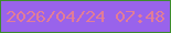 文字の大きさ：5、枠の色：3d8c2d、背景の色：9963eb、文字の色：e17d97 無料ブログパーツのブログ時計