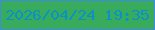 文字の大きさ：2、枠の色：3d8cdf、背景の色：39ab5d、文字の色：0892c8 無料ブログパーツのブログ時計