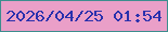 文字の大きさ：5、枠の色：3d8d8e、背景の色：ea9fc8、文字の色：2a31ad 無料ブログパーツのブログ時計
