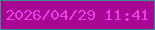 文字の大きさ：4、枠の色：3d8d96、背景の色：a80593、文字の色：eb3eea 無料ブログパーツのブログ時計