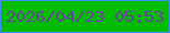 文字の大きさ：2、枠の色：3d8efc、背景の色：05bb03、文字の色：624799 無料ブログパーツのブログ時計