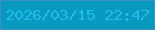 文字の大きさ：5、枠の色：3d90c9、背景の色：0899be、文字の色：20bcee 無料ブログパーツのブログ時計