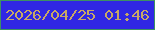 文字の大きさ：4、枠の色：3d9163、背景の色：3027e4、文字の色：c8a865 無料ブログパーツのブログ時計
