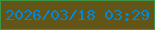 文字の大きさ：1、枠の色：3d9447、背景の色：635417、文字の色：0088db 無料ブログパーツのブログ時計