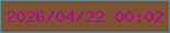 文字の大きさ：2、枠の色：3d96b4、背景の色：7e5333、文字の色：b40890 無料ブログパーツのブログ時計