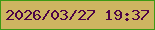 文字の大きさ：5、枠の色：3d9a14、背景の色：ceb561、文字の色：4d0347 無料ブログパーツのブログ時計