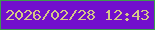 文字の大きさ：4、枠の色：3d9b4d、背景の色：720fcc、文字の色：d5c786 無料ブログパーツのブログ時計