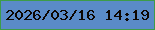 文字の大きさ：3、枠の色：3d9c49、背景の色：5a8bc8、文字の色：0d0602 無料ブログパーツのブログ時計
