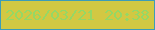 文字の大きさ：4、枠の色：3d9cb8、背景の色：d2c843、文字の色：95d865 無料ブログパーツのブログ時計