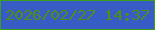 文字の大きさ：5、枠の色：3d9e18、背景の色：375cc6、文字の色：518e16 無料ブログパーツのブログ時計