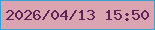 文字の大きさ：3、枠の色：3d9fd4、背景の色：daa4b1、文字の色：5d2556 無料ブログパーツのブログ時計