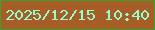 文字の大きさ：3、枠の色：3da02e、背景の色：a75d26、文字の色：96fdcc 無料ブログパーツのブログ時計
