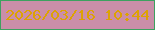 文字の大きさ：3、枠の色：3da160、背景の色：ca8ea9、文字の色：dda203 無料ブログパーツのブログ時計