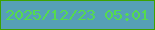 文字の大きさ：1、枠の色：3da200、背景の色：56a0b6、文字の色：55db4e 無料ブログパーツのブログ時計
