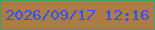 文字の大きさ：3、枠の色：3da268、背景の色：ab7d44、文字の色：2c52f4 無料ブログパーツのブログ時計
