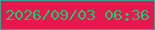 文字の大きさ：4、枠の色：3da292、背景の色：e8184e、文字の色：15ca71 無料ブログパーツのブログ時計
