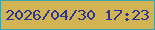 文字の大きさ：2、枠の色：3da3ab、背景の色：d3b454、文字の色：2c3594 無料ブログパーツのブログ時計