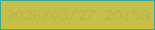 文字の大きさ：4、枠の色：3da596、背景の色：c5bf4b、文字の色：c3b548 無料ブログパーツのブログ時計