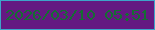 文字の大きさ：1、枠の色：3da5ca、背景の色：641982、文字の色：156e33 無料ブログパーツのブログ時計