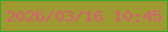 文字の大きさ：5、枠の色：3da62d、背景の色：9e9930、文字の色：dc5c7a 無料ブログパーツのブログ時計