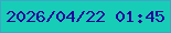 文字の大きさ：3、枠の色：3da6c7、背景の色：18cdb7、文字の色：21029b 無料ブログパーツのブログ時計