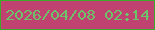 文字の大きさ：3、枠の色：3daa29、背景の色：bf4271、文字の色：6cc36a 無料ブログパーツのブログ時計