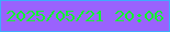 文字の大きさ：5、枠の色：3dacfb、背景の色：9a62fd、文字の色：12f72f 無料ブログパーツのブログ時計
