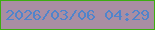 文字の大きさ：2、枠の色：3dad11、背景の色：a98ea3、文字の色：5084cb 無料ブログパーツのブログ時計