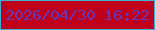 文字の大きさ：3、枠の色：3daed4、背景の色：bf011b、文字の色：6337b9 無料ブログパーツのブログ時計