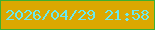 文字の大きさ：2、枠の色：3db031、背景の色：dba801、文字の色：6ae9ef 無料ブログパーツのブログ時計