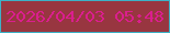 文字の大きさ：4、枠の色：3db1c6、背景の色：983640、文字の色：db1e8e 無料ブログパーツのブログ時計